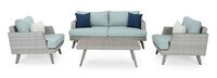 Portofino® Casual 4 Piece Sunbrella® Outdoor Love Seat Group - Spa