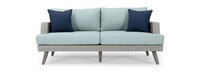 Portofino® Casual 4 Piece Sunbrella® Outdoor Love Seat Group - Spa