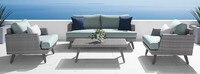 Portofino® Casual 4 Piece Sunbrella® Outdoor Love Seat Group - Spa