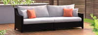 Deco™ 2 Piece 96in Sunbrella® Outdoor Sofa Frame - Charcoal Gray