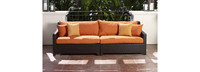 Deco™ 2 Piece 96in Sunbrella® Outdoor Sofa - Charcoal Gray