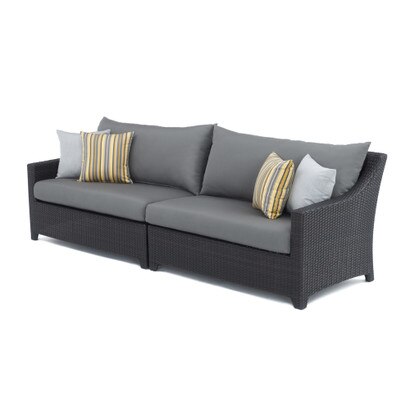 Deco™ 2 Piece 96in Sunbrella® Outdoor Sofa - Charcoal Gray