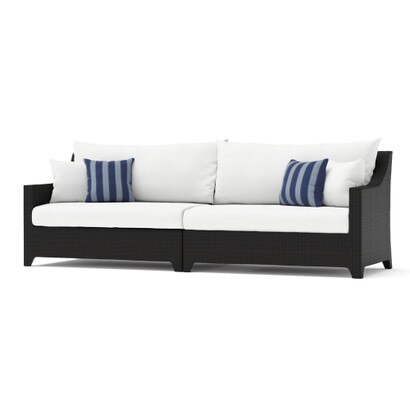 Deco™ 2 Piece 96in Sunbrella® Outdoor Sofa - Centered Ink