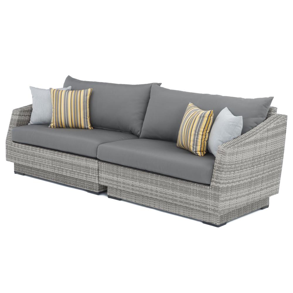 Cannes™ 2 Piece Sunbrella® Outdoor Sofa - Charcoal Gray