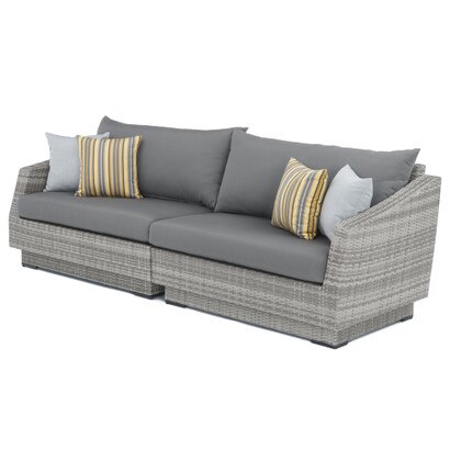Cannes™ 2 Piece Sunbrella® Outdoor Sofa - Charcoal Gray