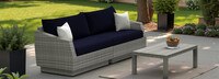 Cannes™ 2 Piece Sunbrella® Outdoor Sofa - Navy Blue