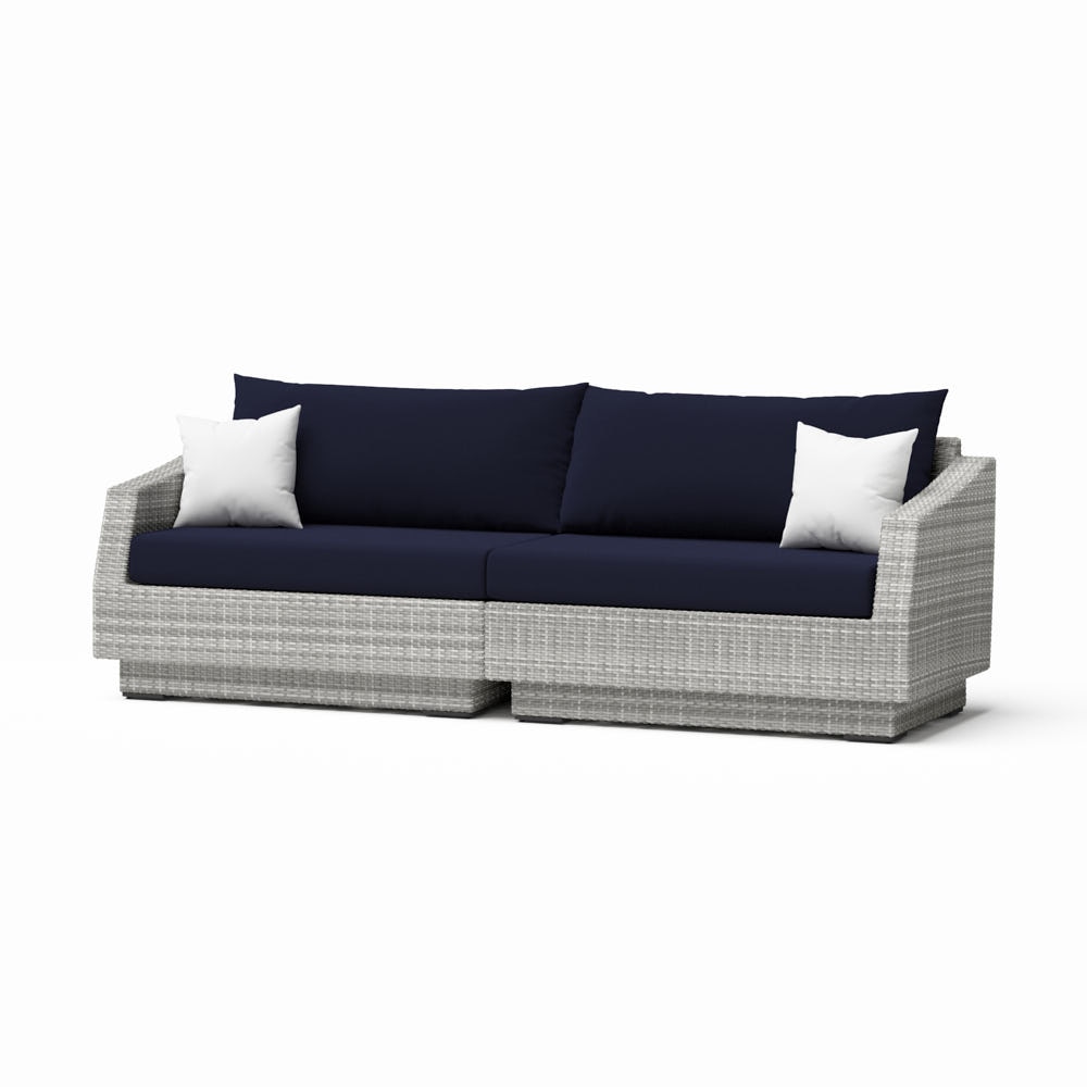 Cannes™ 2 Piece Sunbrella® Outdoor Sofa - Navy Blue