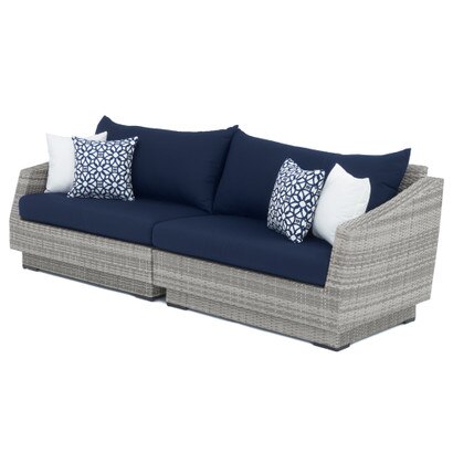 Cannes™ 2 Piece Sunbrella® Outdoor Sofa - Navy Blue