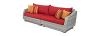 Cannes™ 2 Piece Sunbrella® Outdoor Sofa - Sunset Red