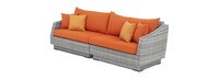 Cannes™ 2 Piece Sunbrella® Outdoor Sofa - Tikka Orange