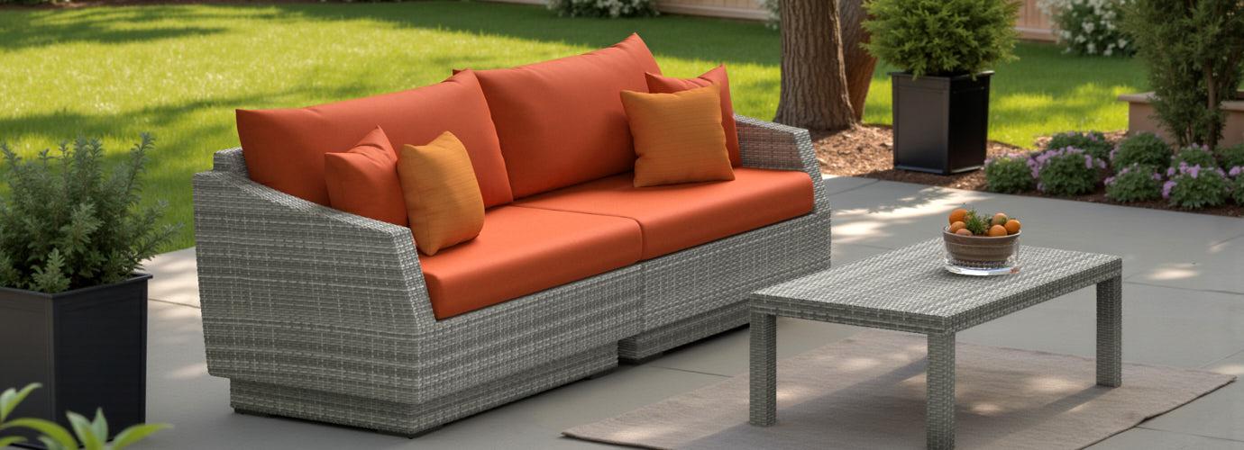 RST Brands Cannes Outdoor Sofa - Thumbnail 5