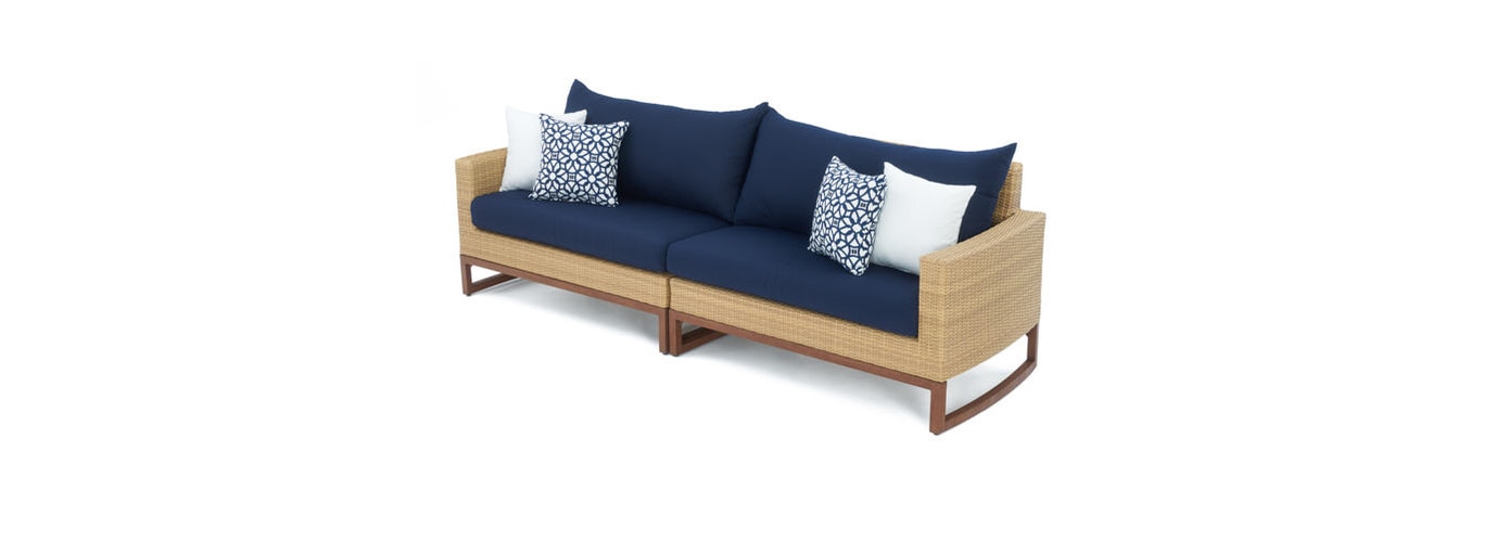 Mili™ 96in Sunbrella® Outdoor Sofa - Navy Blue