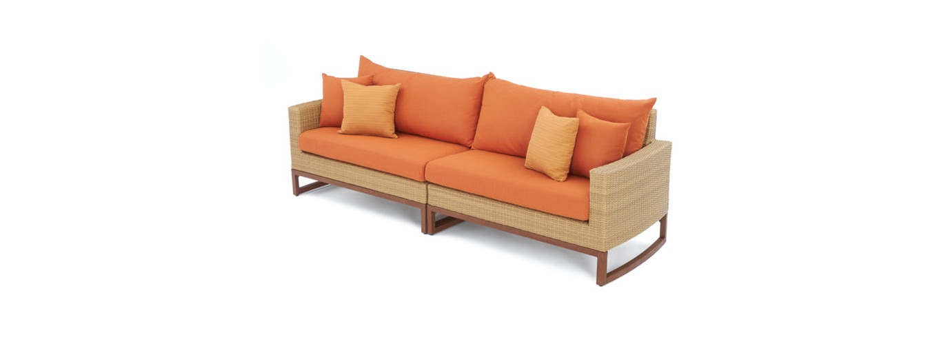 Mili™ 96in Sofa - Tikka Orange