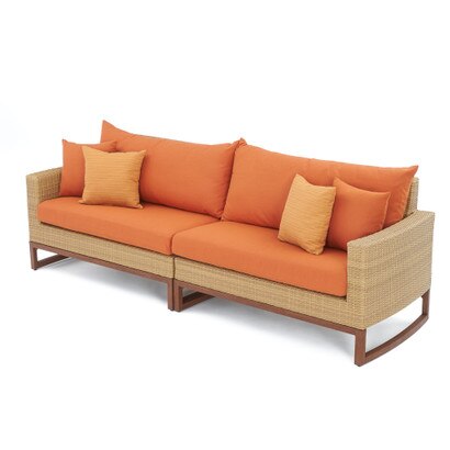 Mili™ 96in Sofa - Tikka Orange