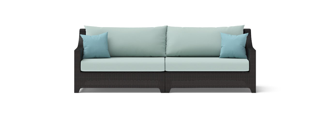 Deco™ 2 Piece 96in Sunbrella® Outdoor Sofa - Spa Blue