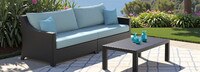 Deco™ 2 Piece 96in Sunbrella® Outdoor Sofa - Spa Blue