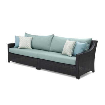 Deco™ 2 Piece 96in Sunbrella® Outdoor Sofa - Spa Blue