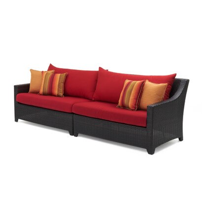 Deco™ 2 Piece 96in Sunbrella® Outdoor Sofa - Sunset Red