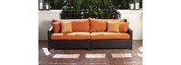 Deco™ 2 Piece 96in Sunbrella® Outdoor Sofa - Tikka Orange