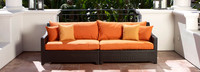 Deco™ 2 Piece 96in Sunbrella® Outdoor Sofa - Tikka Orange
