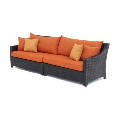 Deco™ 2 Piece 96in Sunbrella® Outdoor Sofa - Tikka Orange