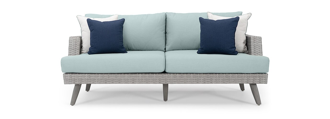 Portofino® Casual 71in Sunbrella® Outdoor Sofa - Spa Blue