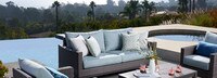 Milea™ 76in Sunbrella® Outdoor Sofa - Mist Blue