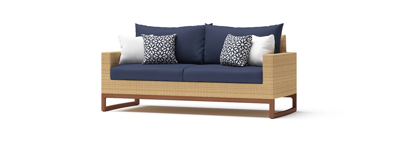 Mili™ 76in Sofa - Navy Blue