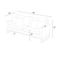 Mili™ 76in Sofa - Spa Blue