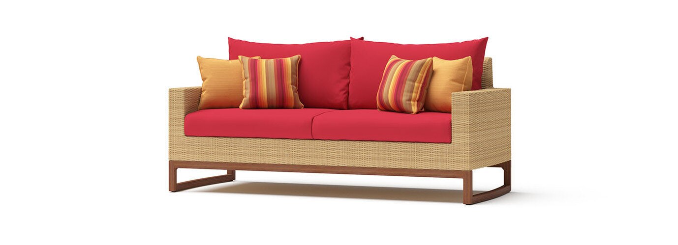 Mili™ 76in Sofa - Sunset Red