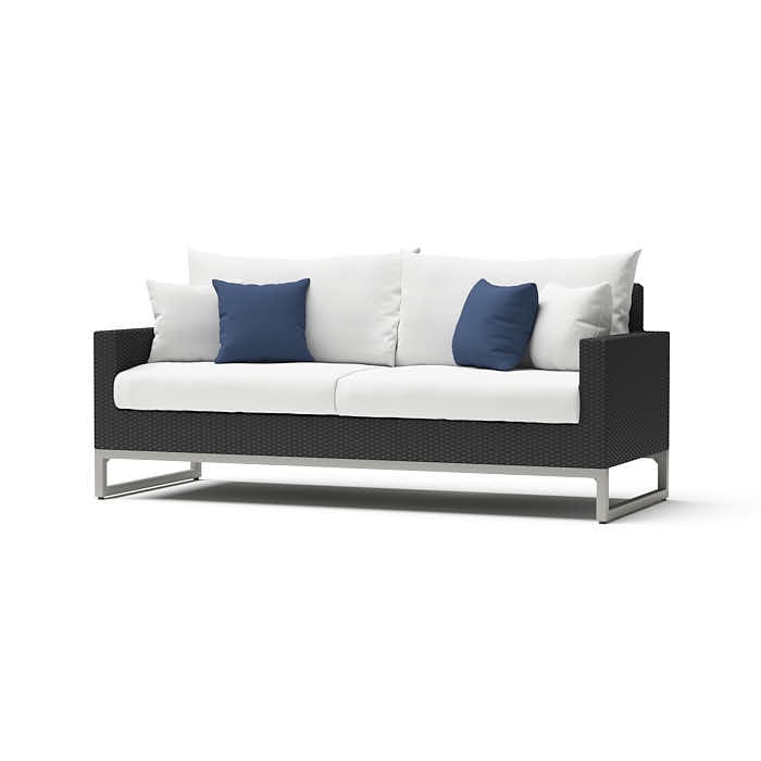 Milo™ Espresso 78in Sunbrella® Outdoor Sofa - Bliss Ink