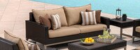 Milo™ Espresso 78in Sofa - Maxim Beige