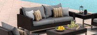 Milo™ Espresso 78in Sofa - Maxim Beige