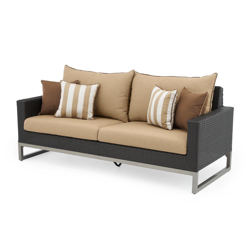 Milo™ Espresso 78in Sofa - Maxim Beige