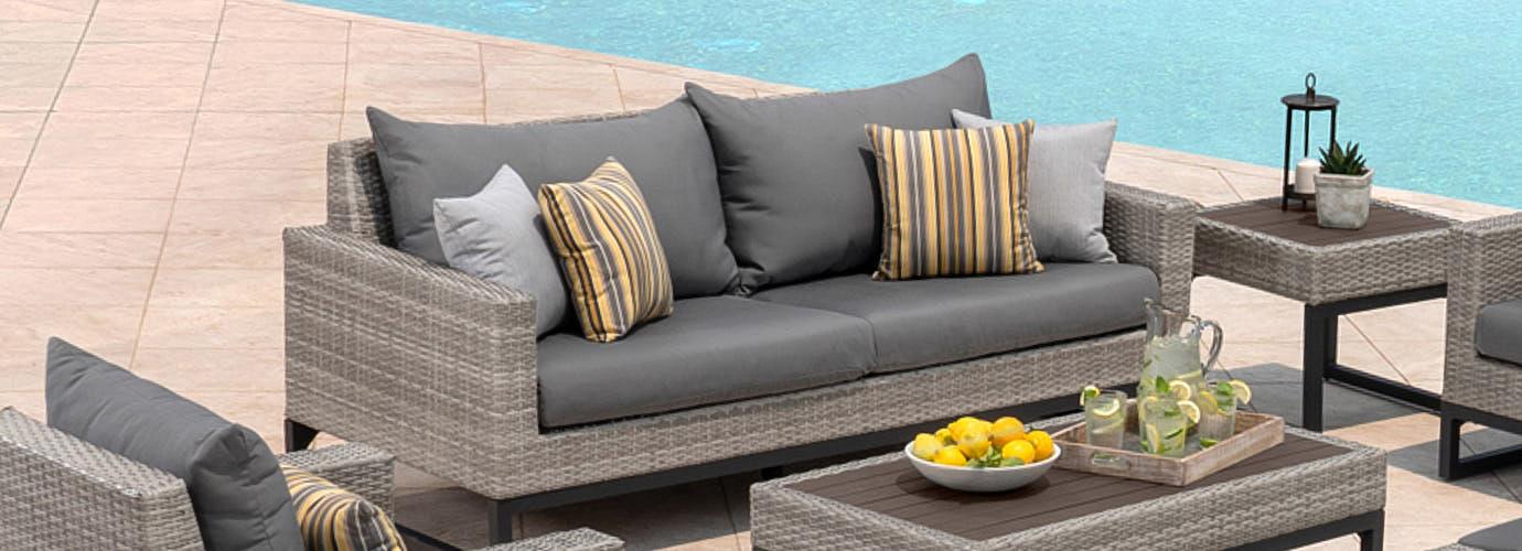 Milo 78in Sunbrella Outdoor Sofa - Thumbnail 5