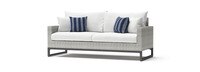 Milo™ Gray 78in Sunbrella® Outdoor Sofa - Centered Ink