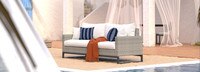 Milo™ Gray 78in Sunbrella® Outdoor Sofa - Centered Ink