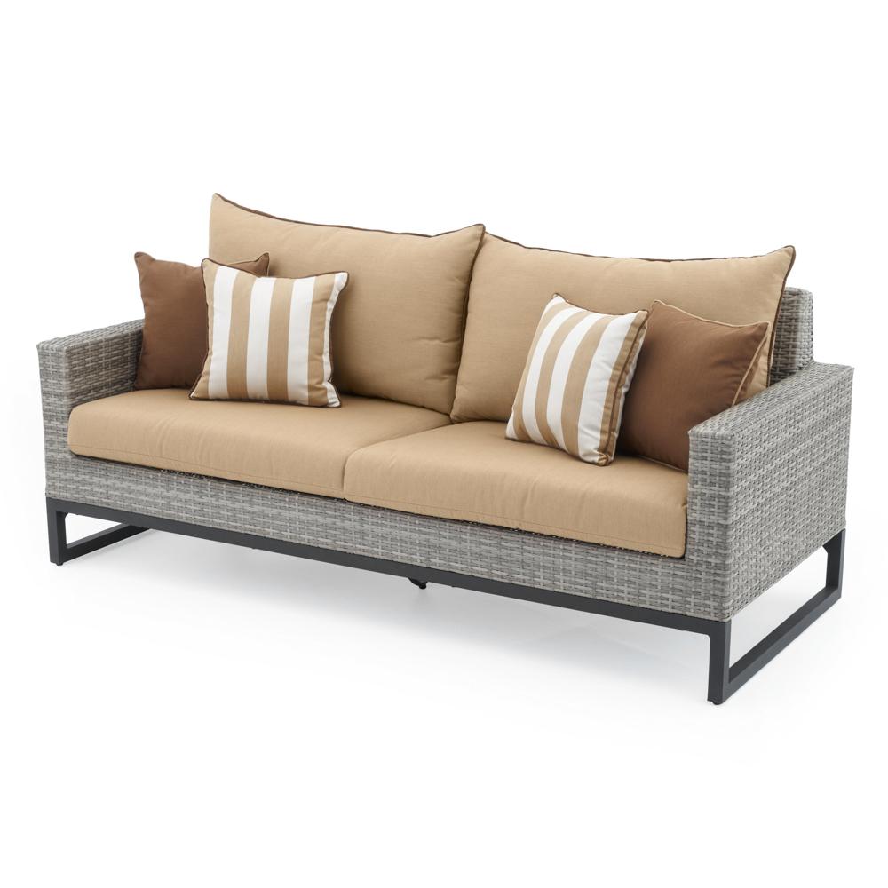 Milo™ Gray 78in Sofa - Maxim Beige