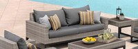 Milo™ Gray 78in Sofa - Sunset Red
