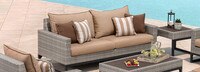 Milo™ Gray 78in Sofa - Sunset Red