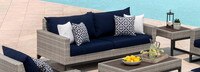 Milo™ Gray 78in Sofa - Sunset Red