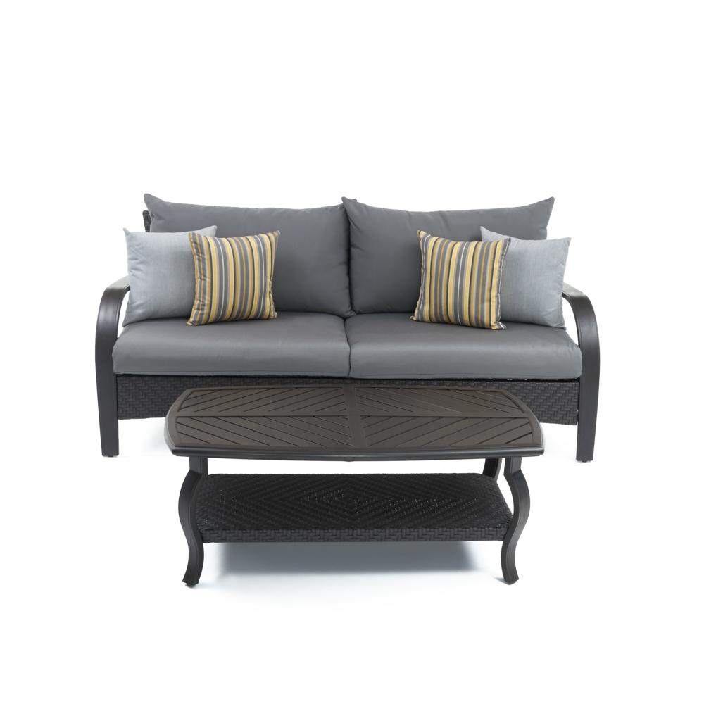 Barcelo™ Sofa & Coffee Table - Charcoal Grey