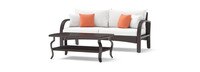 Barcelo™ Outdoor Patio Sofa & Coffee Table - Cast Coral
