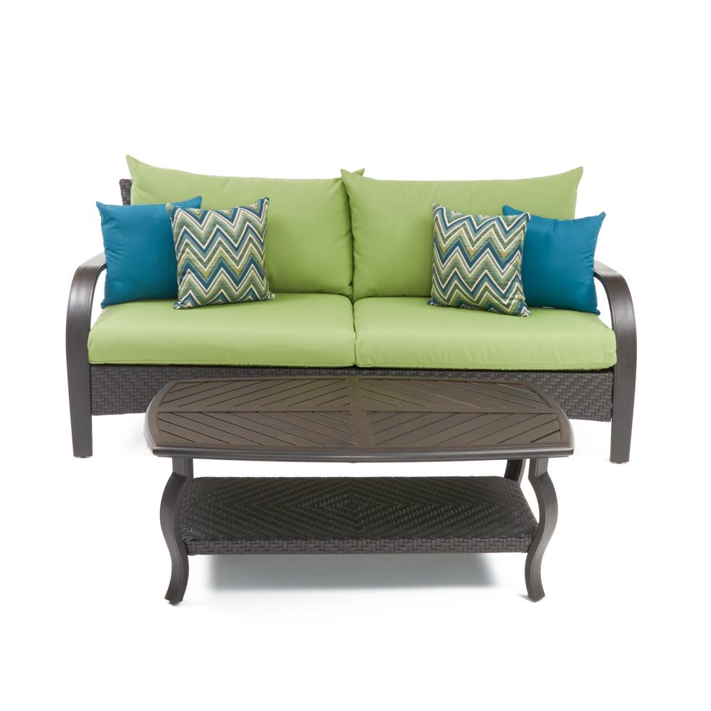 Barcelo Sofa and Coffee Table - Ginkgo Green