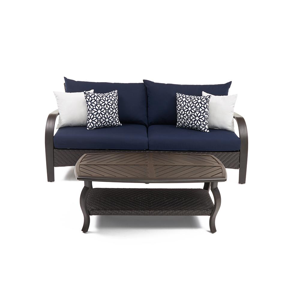 Barcelo™ Sunbrella® Outdoor Sofa & Coffee Table - Navy Blue