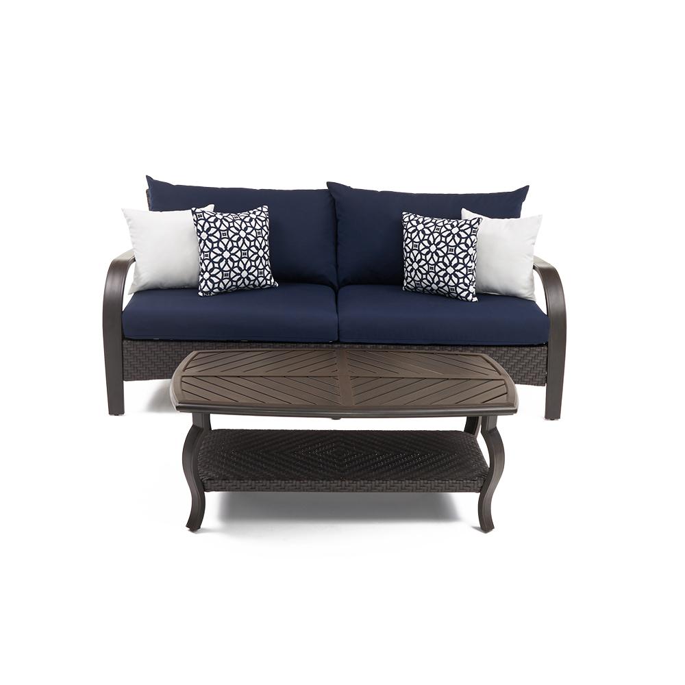 Barcelo Sofa and Coffee Table - Navy Blue