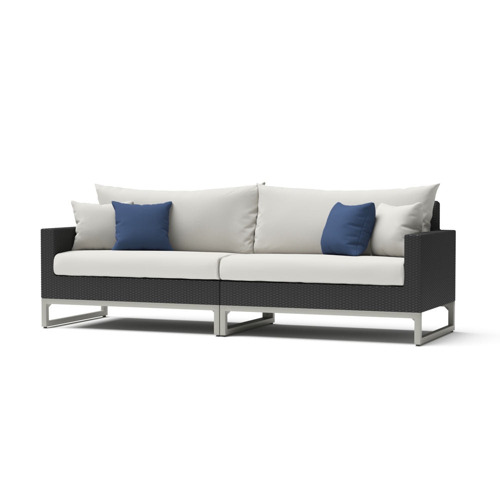 Milo™ Espresso 96in Sunbrella Outdoor Sofa - Bliss Ink