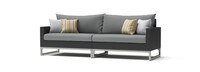 Milo™ Espresso 96in Sunbrella Outdoor Sofa - Charcoal Gray