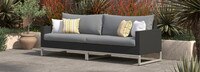 Milo™ Espresso 96in Sunbrella Outdoor Sofa - Charcoal Gray