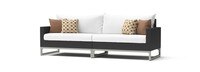 Milo™ Espresso 96in Sunbrella Outdoor Sofa - Moroccan Cream
